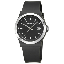 M Watch Unisex Schwarzes Kautschukarmband
